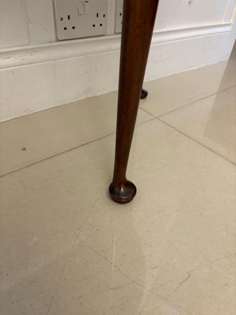 Antique Victorian Quality Mahogany Demi Lune Shaped Card Table - Image 12